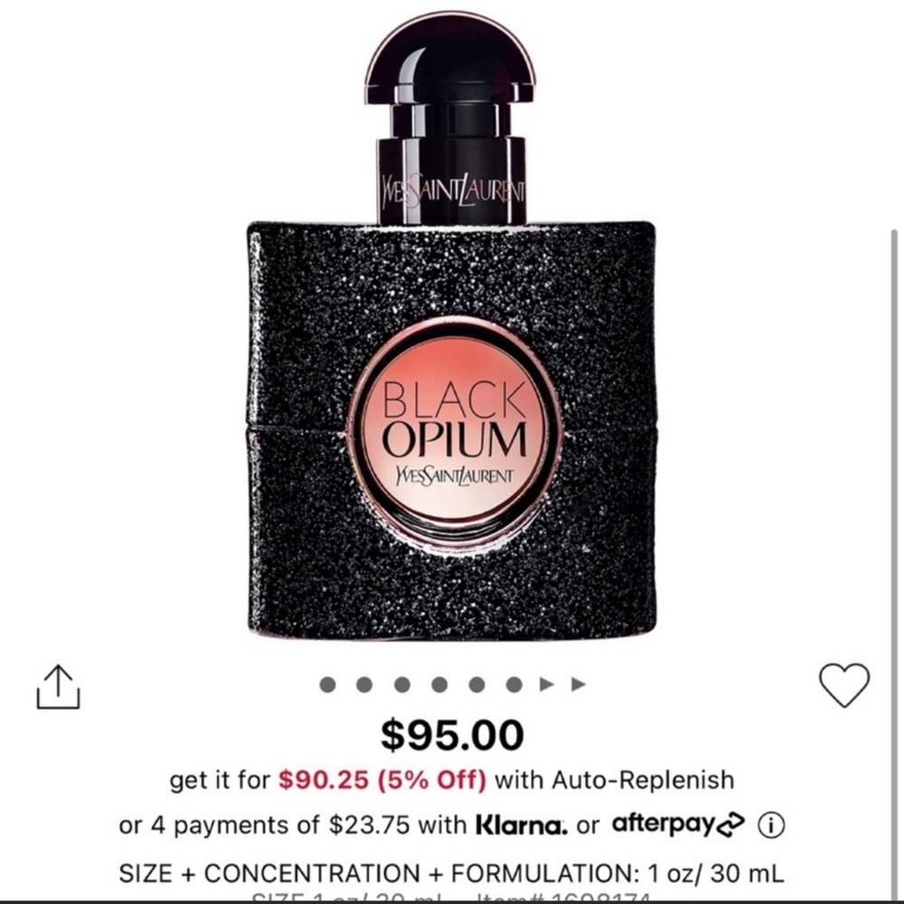 New YSL, black opium perfume  1oz